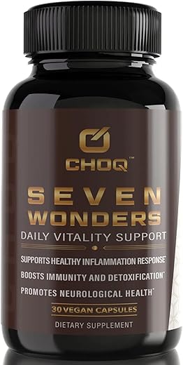 Seven Wonders – Suplemento Orgânico de Cogumelos – Cordyceps, Reishi, Lion’s Mane, Chaga, Turkey Tail, Maitake, King Oyster – 30 Cápsulas Veganas - CHOQ