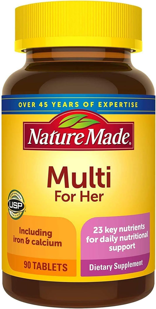 Nature Made - Nm Essential Woman Multi Tamanho 90ct – Fórmula Essencial para Mulheres – Marca Nm