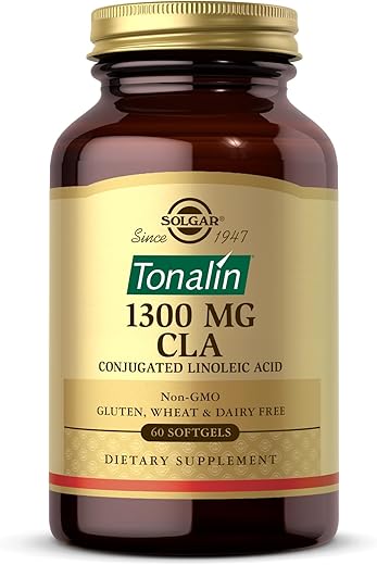 Tonalin CLA 1300 mg – 60 Softgels – Ácido Linoleico Conjugado – Sem OGM, Sem Glúten, Sem Laticínios – 60 Porções - SOLGAR