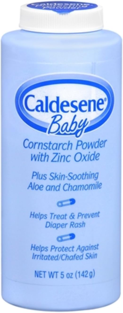 Talco para Bebê com Amido de Milho e Óxido de Zinco, Sem Talco, 150g (3 Unidades) - Caldesene