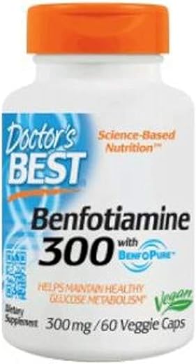Doctor's BEST - Benfotiamina 300mg60 Vgcdoctors Best – Suplemento de Benfotiamina de Alta Potência 300mg – Fórmula Avançada – Melhor Marca de Benfotiamina – Vgcdoctors Best
