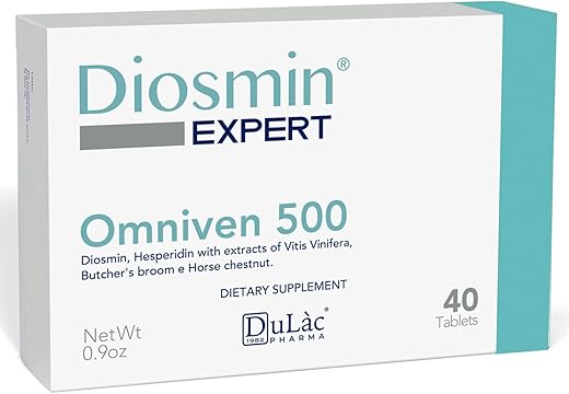 DULÀC FARMACEUTICI 1982 - Dulàc – Suplemento Omniven 500-40 Tablets para Hemorroidas e Veias Varicosas com Diosmina, Extrato de Castanha da Índia, Ruscus Aculeatus e Hesperidina