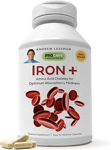 ANDREW LESSMAN - Andrew Lessman Iron Plus 180 Cápsulas – 18mg Ferro, Ferro Aminoácido Quelato 100% Puro (Glicinato) – Compre Agora!