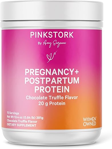 Pó de Proteína de Chocolate Whey e Colágeno – 20g – Gravidez e Pós-parto - Pink Stork