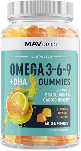 MAV NUTRITION - Gomas de Omega 3 6 9 DHA | Triplo Ômega à base de Algas