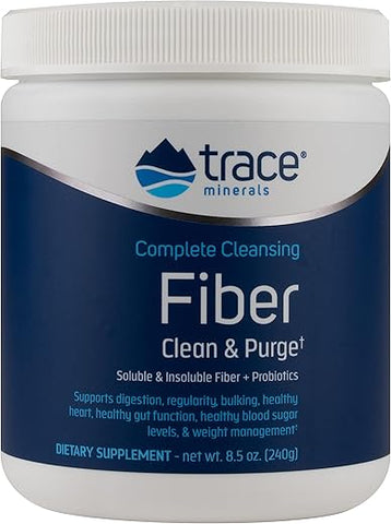 Fibra de Limpeza Completa | Suporte à Digestão, Saúde do Coração e Gerenciamento de Peso | Livre de Glúten e Certificado Vegano | Maçã, Farelo de Aveia | 250g - Trace Minerals