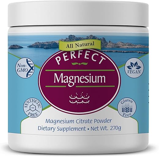 Perfect Supplements - Pó de Citrato de Magnésio Perfeito – 270g | Magnésio em Pó de Alta Qualidade