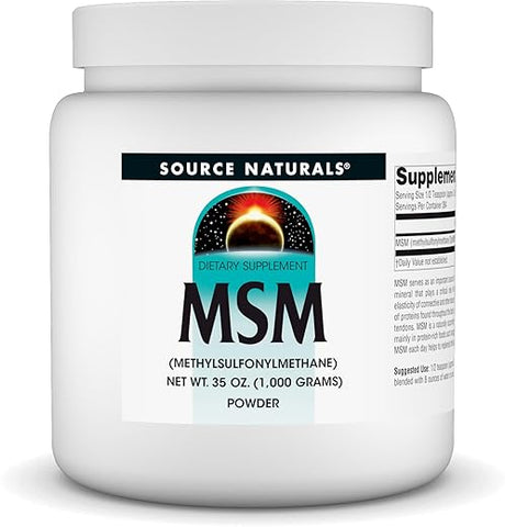 MSM (Methylsulfonylmethane) 35 Ounce (1,000 Grams) – Pó | Comprar Online - Source Naturals