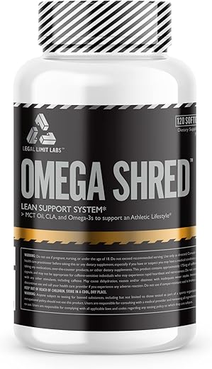 Complete Nutrition - Legal Limit Labs Omega Shreds – MCT, CLA, DHA: Potencialize seus resultados com o poderoso ômega 3 em cápsulas