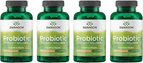 Probiótico – Suplemento para Saúde Digestiva com 1 Bilhão de UFC por Cápsula – Fórmula Natural que Apoia a Regularidade Intestinal - Swanson