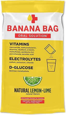Banana Bag Oral Solution - Banana Bag Solução Oral – Fórmula de Hidratação e Recuperação do Farmacêutico – Eletrólitos – 500ml