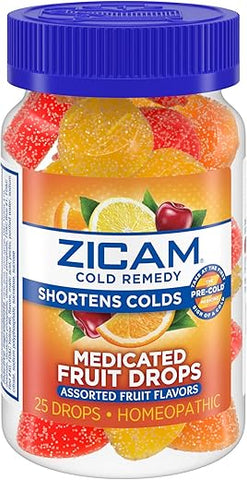 Cold Remedy – Gotas Medicinais de Zinco para Resfriado, Sabores Variados, Homeopático, Remédio para Encurtar Resfriados, Reduz a Duração do Resfriado, 25 Unidades - Zicam