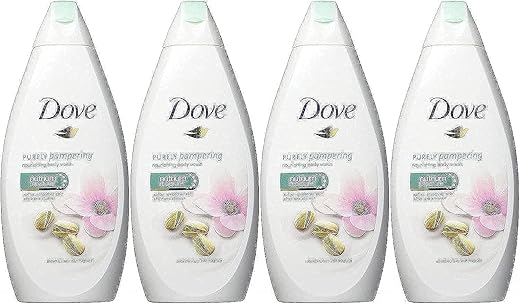 Pistachio Magnolia – Sabonete Líquido Corporal, 500ml Pack com 4, Hidratante - Dove