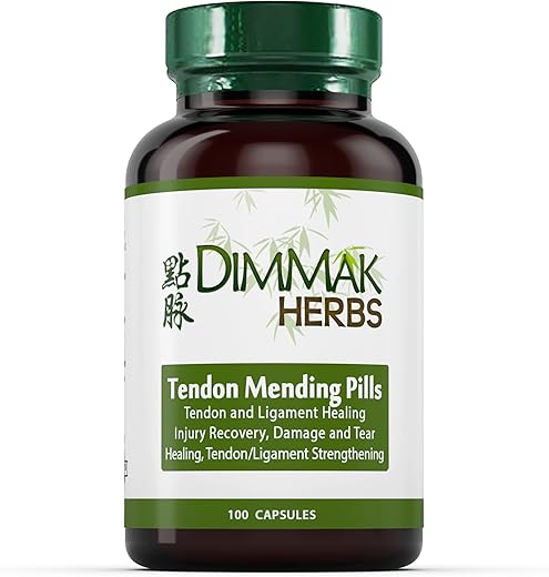 Pílulas de Regeneração e Reparo de Tendões e Ligamentos por Dimmak Herbs – 100 Cápsulas com 500mg de Ervas