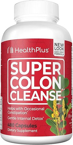 Super Colon Cleanse: 10 Dias de Limpeza – Detox 12 Limpezas, 480 Cápsulas - Health Plus