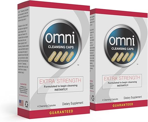 Omni Herbal Cleanse Detox Cápsulas: Desintoxicação Rápida e Potente para o Corpo Inteiro, Limpe seu Sistema com Cápsulas Detoxificantes, 4 Unidades (2) - Wellgenix