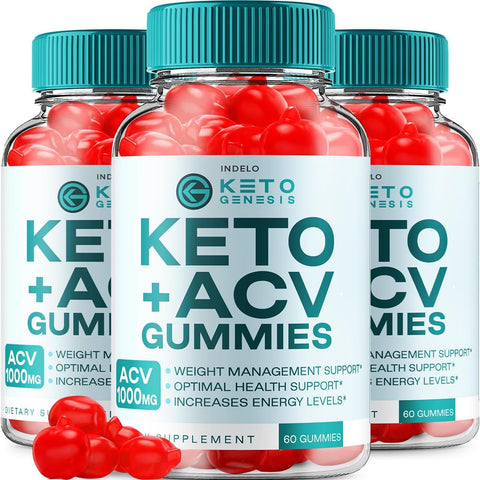 Indelo - (3 Pacotes) Gomas Keto Genesis ACV – Gomas Avançadas de Cetogênese para Gerenciamento de Peso – Gomas de Vinagre de Maçã ACV Genesis Keto – Suplemento Dietético de Gomas – Avaliações (180…)