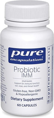 Probiótico IMM | Fórmula Probiótica Estável para Apoiar a Função Imunológica e Manter a Saúde dos Olhos, Nariz e Garganta* | 60 Cápsulas - Pure Encapsulations