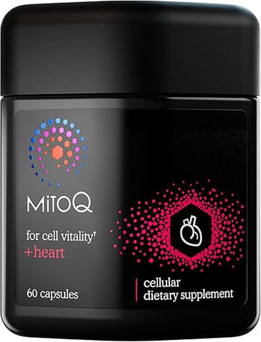Heart Premium CoQ10 Antioxidante – Contém Mitoquinol Mesilato, Magnésio, L-Carnitina | 60 cápsulas - MitoQ