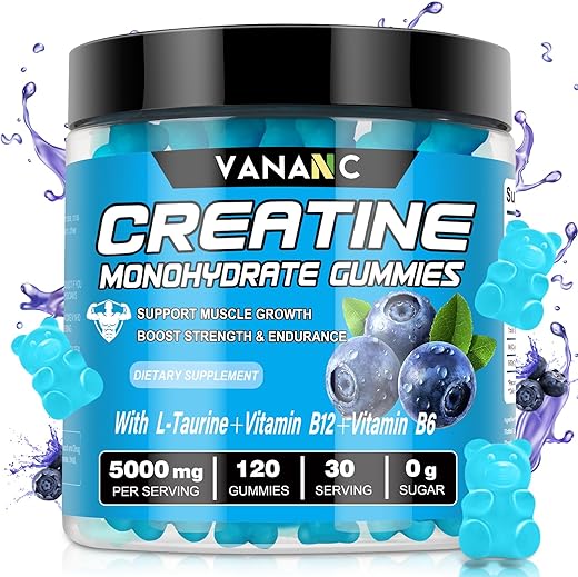 Vananc - Gomas de Creatina Monohidratada 5000 mg para Homens – Marca em Destaque