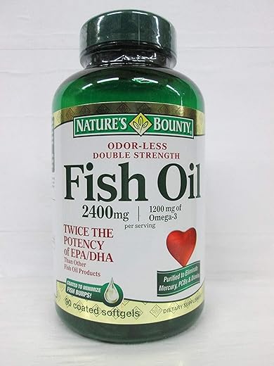 Nature's Bounty - Óleo de Peixe Nb 2400mg Tamanho 90ct Nb Óleo de Peixe 2400mg Dupla Potência Cápsulas Softgels Inodoras 90ct