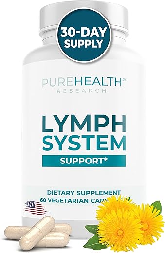 Suplemento de Suporte ao Sistema Linfático com Extrato de Dente-de-leão, Erva-de-gato e Pó de Bardana – Reduza Inchaço e Limpe o Sistema Linfático – 100g - PUREHEALTH RESEARCH