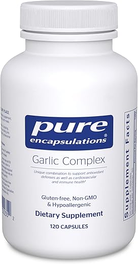 Complexo de Alho Pure Encapsulations | Suporte às Defesas Antioxidantes, Saúde Imunológica e Sistema Cardiovascular* | 120 Cápsulas