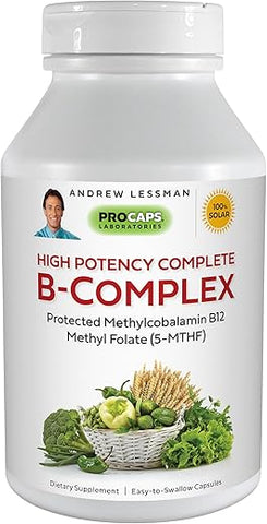 B-Complex de Alta Potência 360 Cápsulas – com Altos Níveis de Complexo de Folate | Marca em Destaque - ANDREW LESSMAN