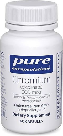 Chromium Picolinato 200 mcg | Suporte para Metabolismo Saudável de Lipídios e Carboidratos* | 60 Cápsulas - Pure Encapsulations