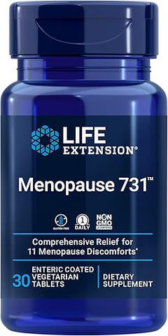 Suplemento para a Menopausa Life Extension 731 – Ruibarbo Siberiano – Alívio de Fogachos, Oscilações de Humor e Suores Noturnos – Sem Glúten, Não-OGM, Vegetariano – 30 cápsulas