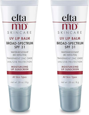 EltaMD UV Bálsamo Labial FPS, Protetor Labial com FPS, Protege Lábios Ressecados, Protetor Labial Transparente de Óxido de Zinco