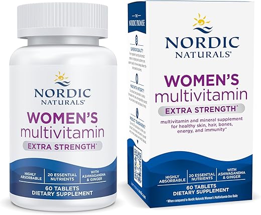 Multivitamínico Extra Forte para Mulheres – Pele, Cabelo, Energia – 60 cápsulas - Nordic Naturals