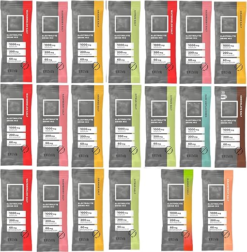 Generic - Pacotes de Pó Hidratante de Eletrólitos Zero-Açúcar com 20 Sticks e Sabores Variados, Enriquecidos com Multivitaminas – Marca do Produto