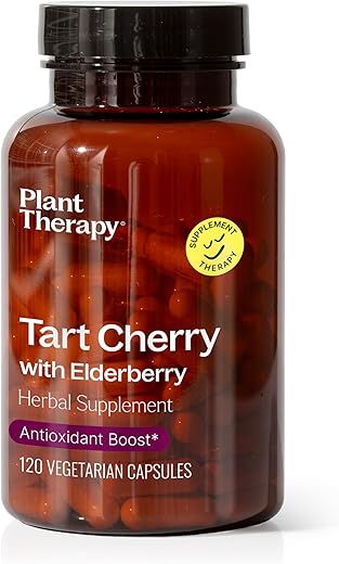Cápsulas de Suplemento Herbal de Cereja Azeda com Sabugueiro, Protege o Corpo e Fortalece o Sistema Imunológico – 60 cápsulas - Plant Therapy