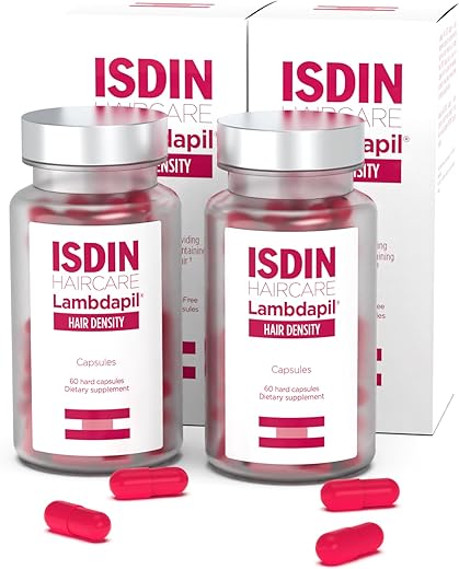 ISDIN Lambdapil Cápsulas para Densidade Capilar: Vitaminas para Cabelos Ralos – Marca ISDIN