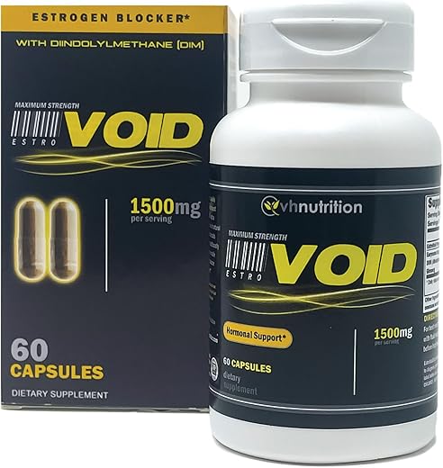 ESTROVOID | Bloqueador de Estrogênio para Homens | 1500mg Inibidor Natural Máximo de Aromatase* c/ DIM, Longjack, Ashwagandha, Eleuthero, Cordyceps, Rhodiola | Potência Máxima | - VH Nutrition