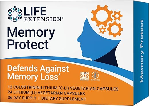 Memory Protect – Cérebro: Fórmula Avançada para Memória e Cognição – 60 Cápsulas - Life Extension