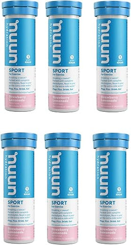 Active – Strawberry Lemonade 10 Tabletes por Embalagem (6 Embalagens) | Hidratação Nuun - Nuun