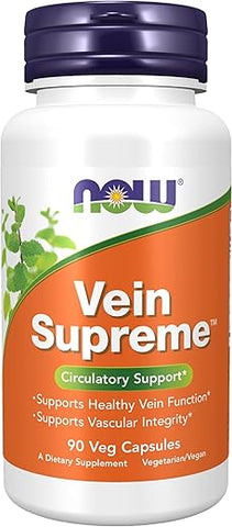 Supplements Vein Supreme™ – Função saudável das veias, Suporte circulatório – 90 Cápsulas Vegetais - NOW Foods