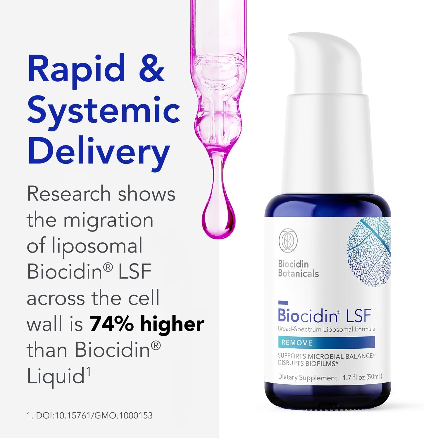 Biocidin LSF for Gut Cleanse Detox & Biofilm Defense Support - Potent, Broad-Spectrum Liposomal Formula for Rapid Absorption - Promote Gut Health, Microbial Balance & Mental Clarity (1.7 Fl Oz)