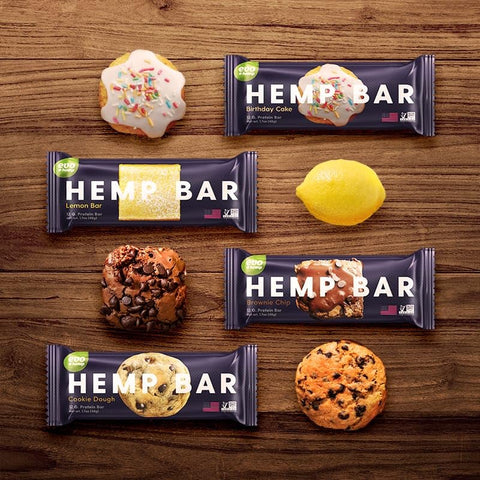 Barra de Proteína Evo Hemp (Variedade, 12 Unidades) – 100% Cultivado nos EUA – Alta Fibra, Sustentável, Paleo e Vegano – Saboroso e Nutritivo