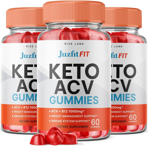 rize labs - (3 Pacotes) Juzfit FIT Keto Gummies – Juzfit FIT Keto ACV Gummies para Emagrecimento Avançado Juzfit FIT Keto Gummies com Suplemento de Vinagre de Maçã Forte para Queima de Gordura Abdominal (180g)