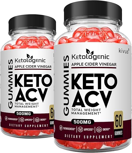 kivus - Kivus Ketologenic ACV Gummies – Gomas de Vinagre de Maçã Keto Ketologenic (2 Pacotes, 120 Gomas)