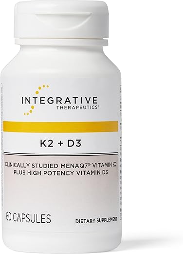 K2 D3: Suporte Cardiovascular e Ósseo, Vitamina K2, Vitamina D3, 60 Cápsulas - Integrative Therapeutics