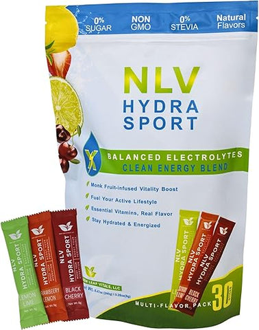 NLV Hydra Sport - Blend de Energia Limpa com Eletrólitos Balanceados – 100g