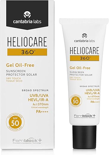 360 Gel Oil-Free FPS 50 50ml | Protetor Solar Facial UVA UVB Luz Visível Infravermelho-A Anti-Envelhecimento | Pele Mista e Oleosa | Acabamento Matte - Heliocare
