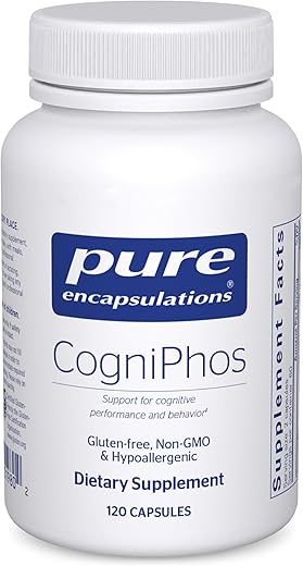 CogniPhos | Suporte Neuronal para Desempenho Cognitivo e Comportamento | 120 Cápsulas - Pure Encapsulations
