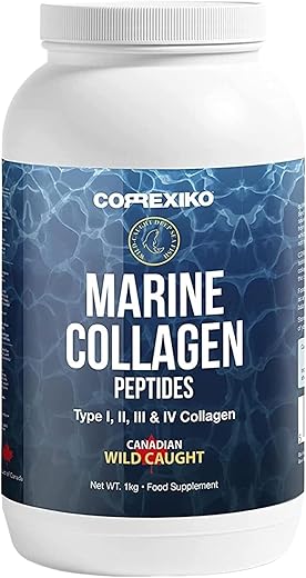 Pó de Colágeno Marinho Sem Sabor – 10.000mg de Peptídeos de Colágeno Hidrolisado por Porção – Fórmula para Máxima Absorção – Cabelo, Pele – 100% Natural - CORREXIKO
