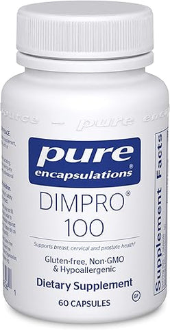 DIMPRO 100 – Suplemento de Diindolilmetano para Mama e Colo do Útero – 100% Puro e Potente – Marca Líder em Saúde Feminina - Pure Encapsulations