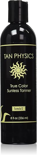 Bronzeador Sem Sol Tan Physics True Color 8 fl oz (236 ml) – Resultado Natural e Duradouro